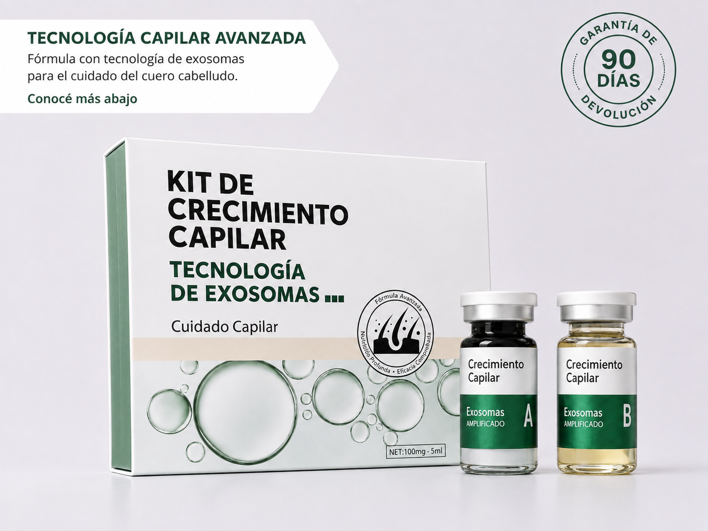 Kit de Crecimiento Capilar | Tecnología de Exosomas