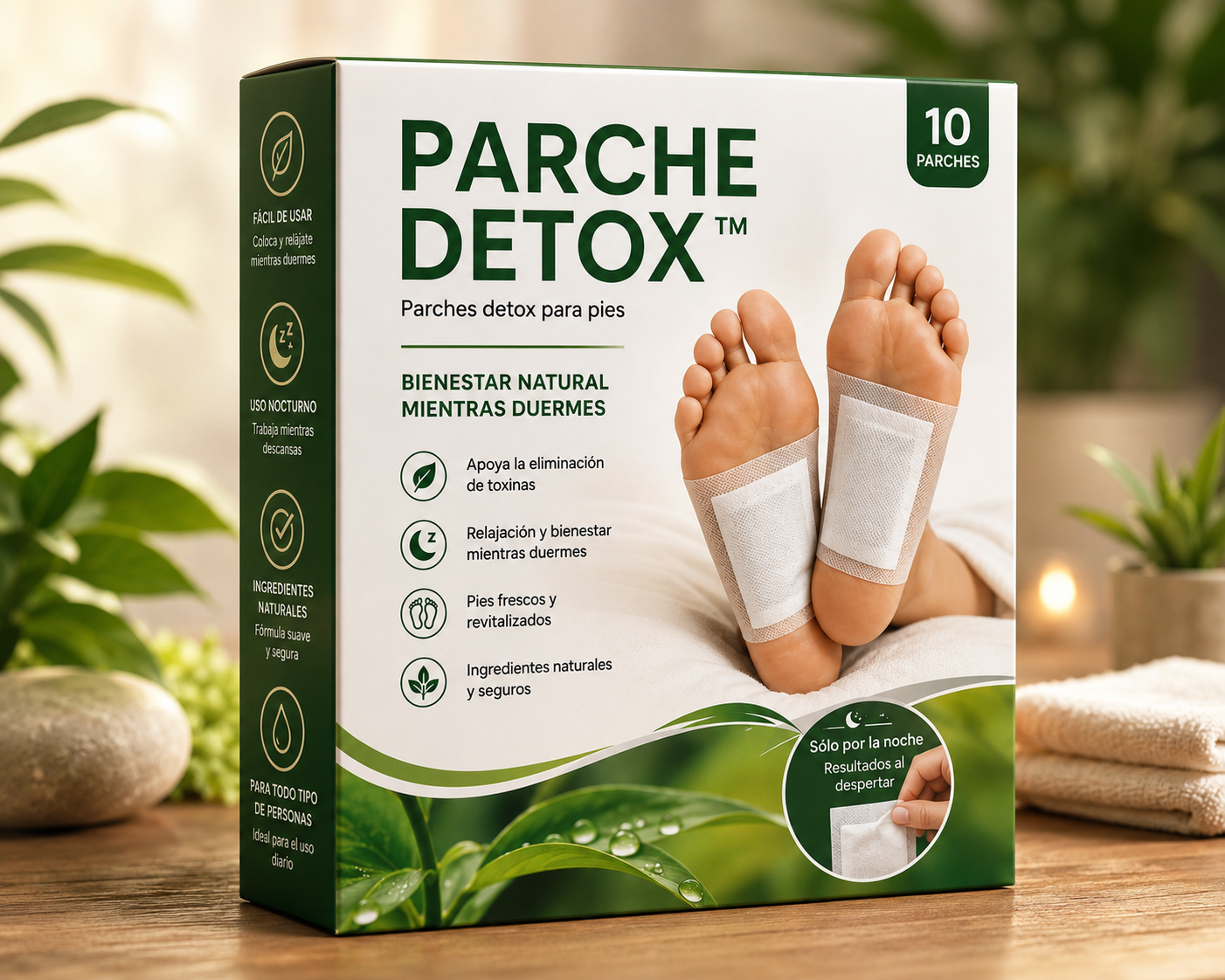 Parche Detox™ | parches para pies que reduce la hinchazón mientras dormís