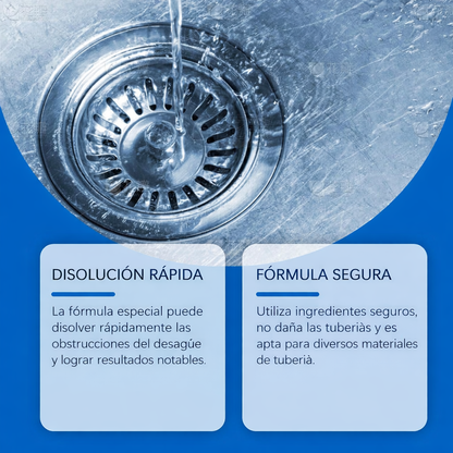Polvo para desagües MeLedMatte: fórmula profesional de acción rápida para destapar tuberías