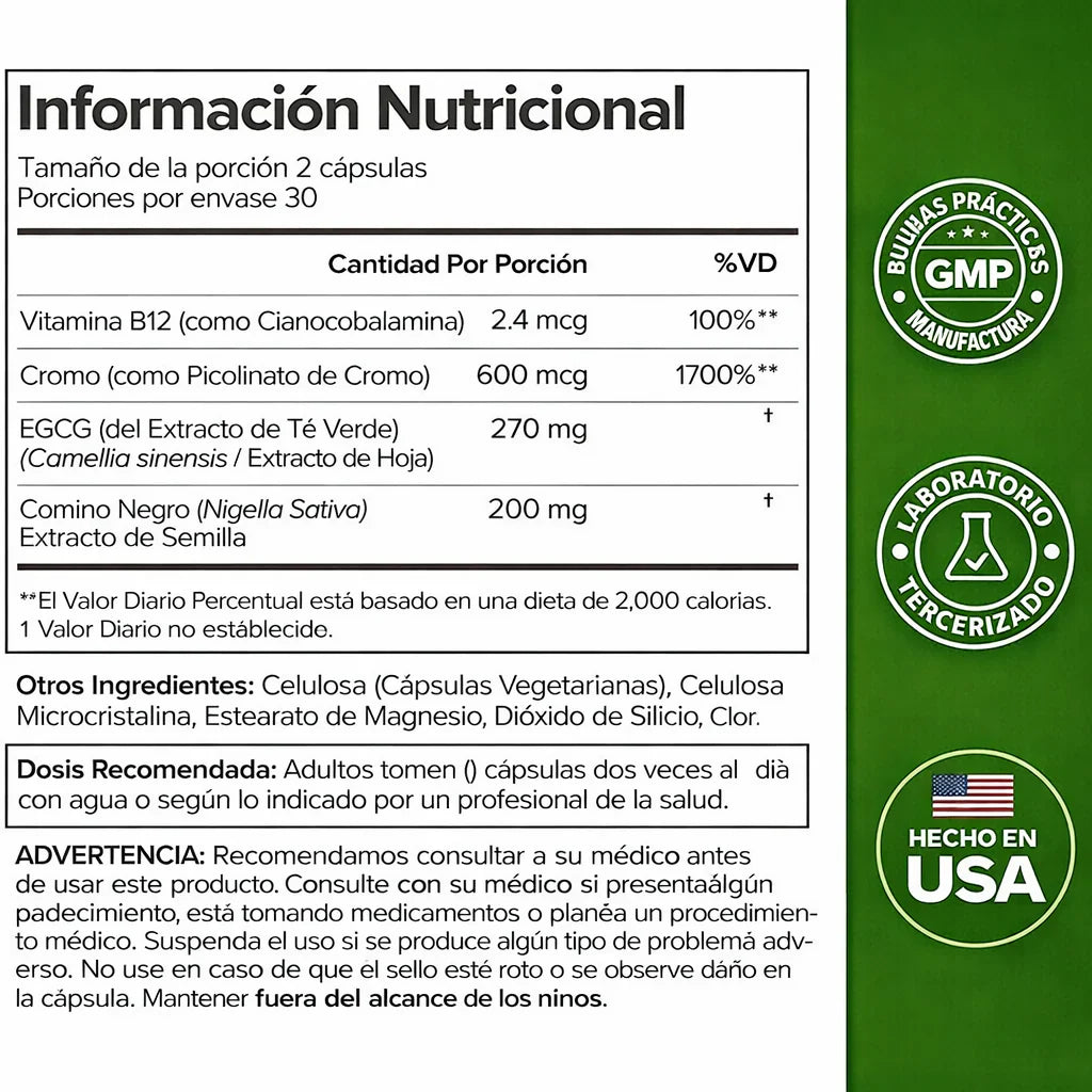 MetaboFit Cápsulas – Acelera tu Metabolismo y Quema Grasa Naturalmente (2x1 Oferta)