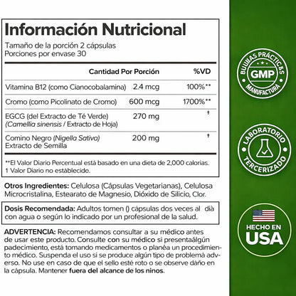 MetaboFit Cápsulas – Acelera tu Metabolismo y Quema Grasa Naturalmente (2x1 Oferta)