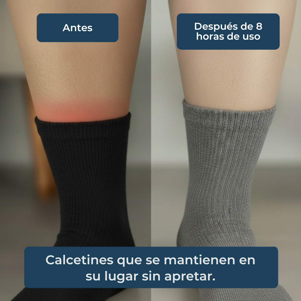 Calcetines premium sin costuras para diabéticos, Compresión suave,  Sin presión