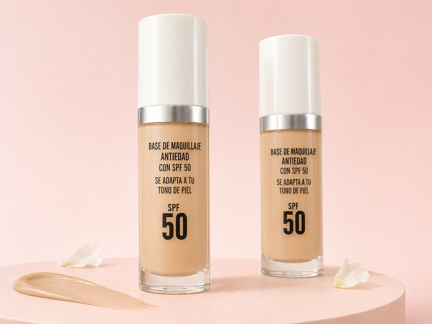 Base de Maquillaje Antiedad con SPF 50 – Se Adapta a tu Tono de Piel