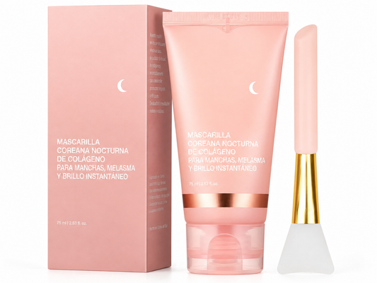 Mascarilla Coreana Nocturna de Colágeno para Manchas, Melasma y Brillo Instantáneo
