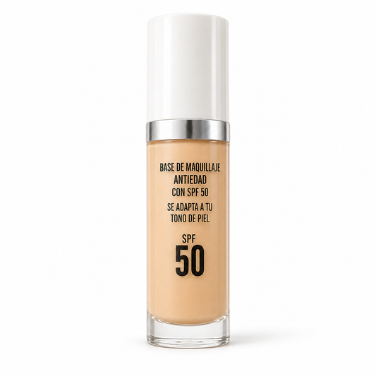 Base de Maquillaje Antiedad con SPF 50 – Se Adapta a tu Tono de Piel