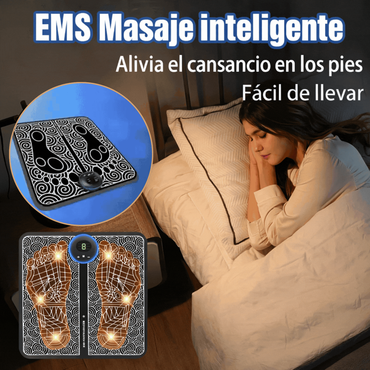Masajeador EMS para Pies – Aliviar el dolor muscular y mejorar la circulación