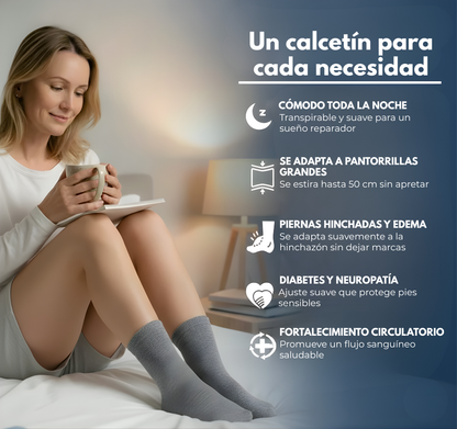 Calcetines premium sin costuras para diabéticos, Compresión suave,  Sin presión