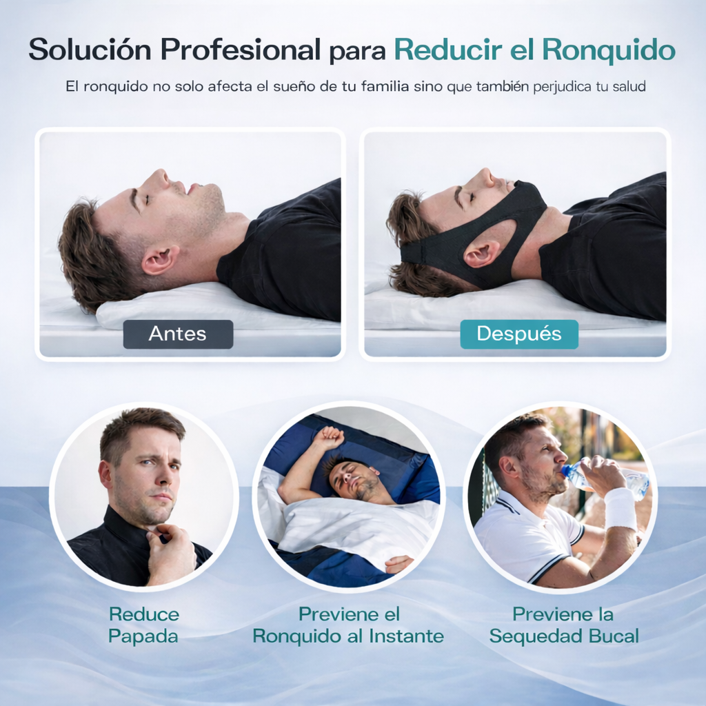 Mentón ajustable anti ronquidos