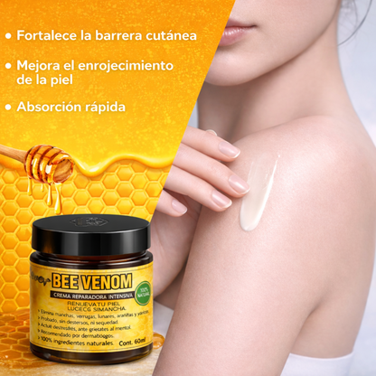 Crema Restauradora de la Piel con Veneno de Abeja - Hidratante 3 en 1 para todo tipo de piel